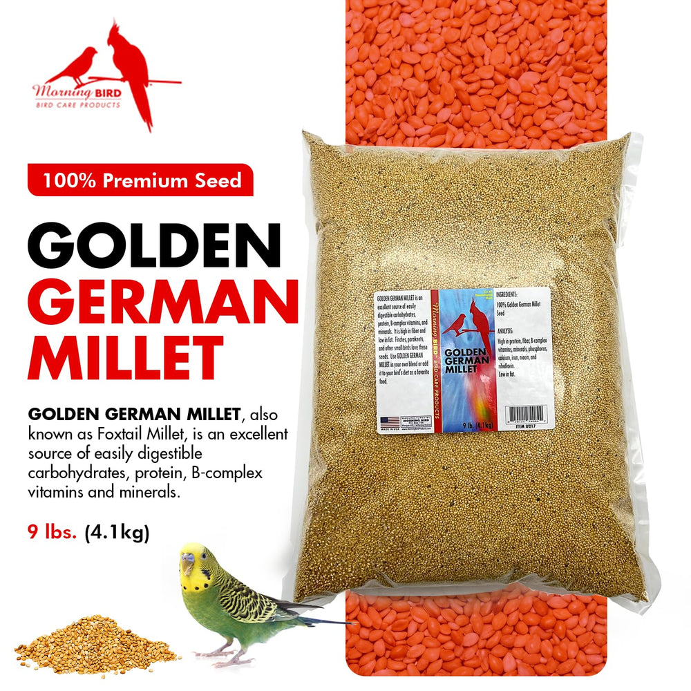 Morning Bird Millet doré emballage hermétique, fraîcheur et stockage facilités.