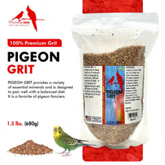 Morning Bird Pigeon Grit, sac refermable, conserve la fraîcheur.