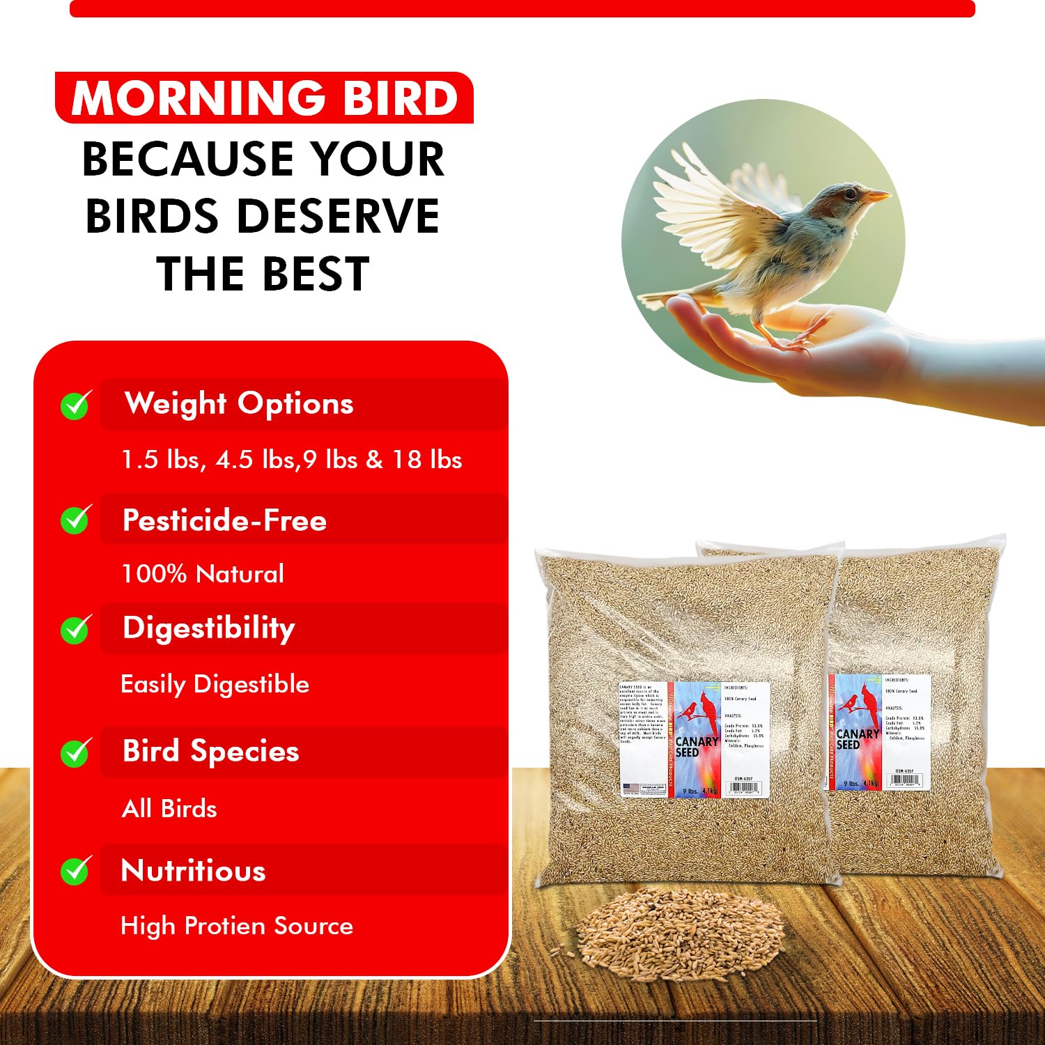 Utilisation quotidienne avec Morning Bird, conseils d’alimentation