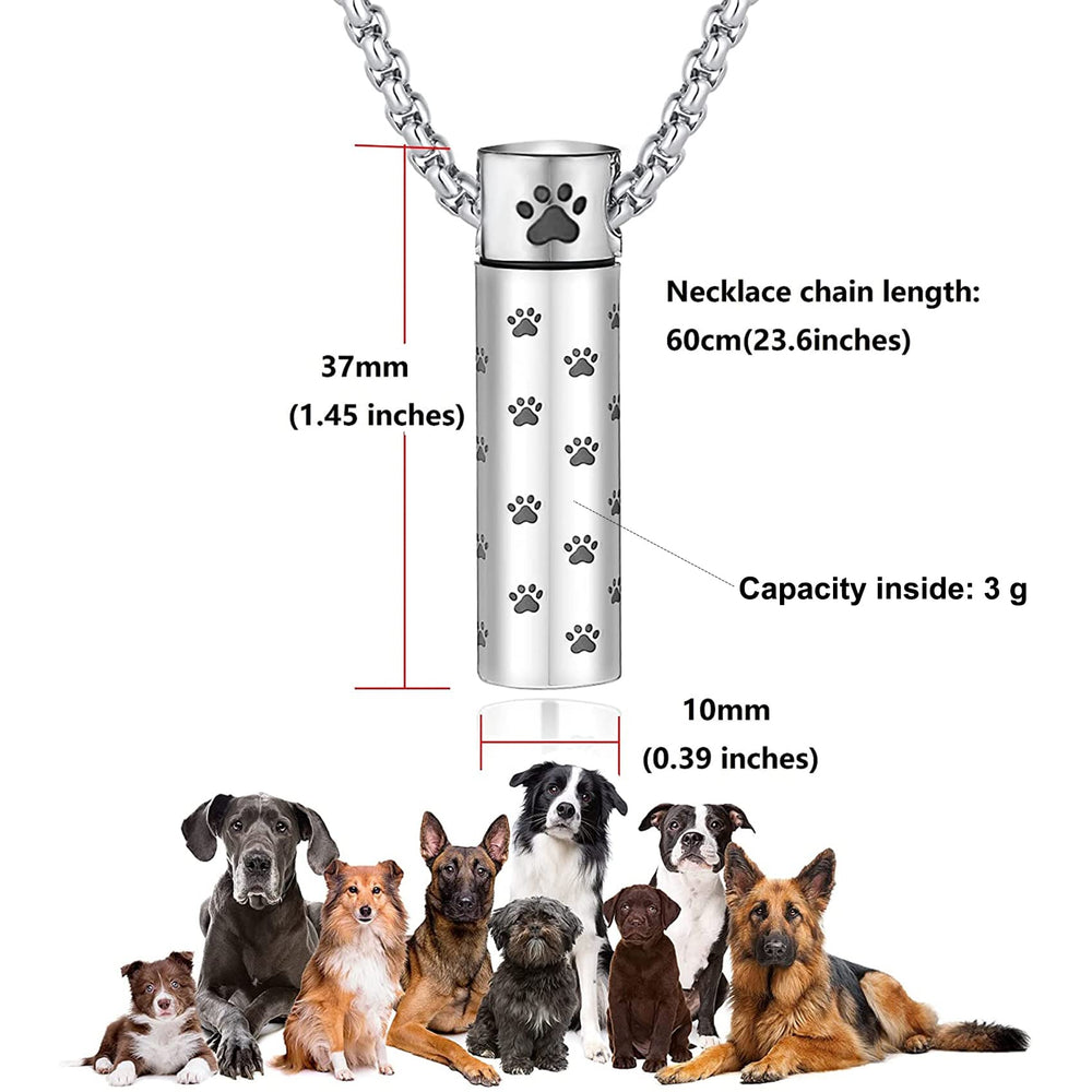 Pendentif MOROTOLE urne chien, crémation, surface polie et hypoallergénique.