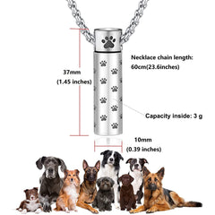 Pendentif MOROTOLE urne chien, crémation, surface polie et hypoallergénique.