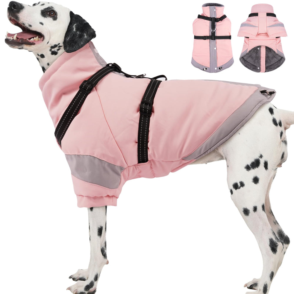 Morvigive manteau hiver chien medium avec harnais intégré pour promenades sûres et confortables.