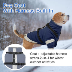 MORVIGIVE manteau d'hiver XXL avec harnais intégré – vue arrière, chaleur et confort.