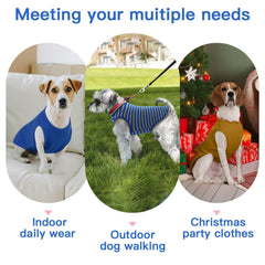 MORVIGIVE pull polaire bleu uni pour chien, style polyvalent et entretien rapide