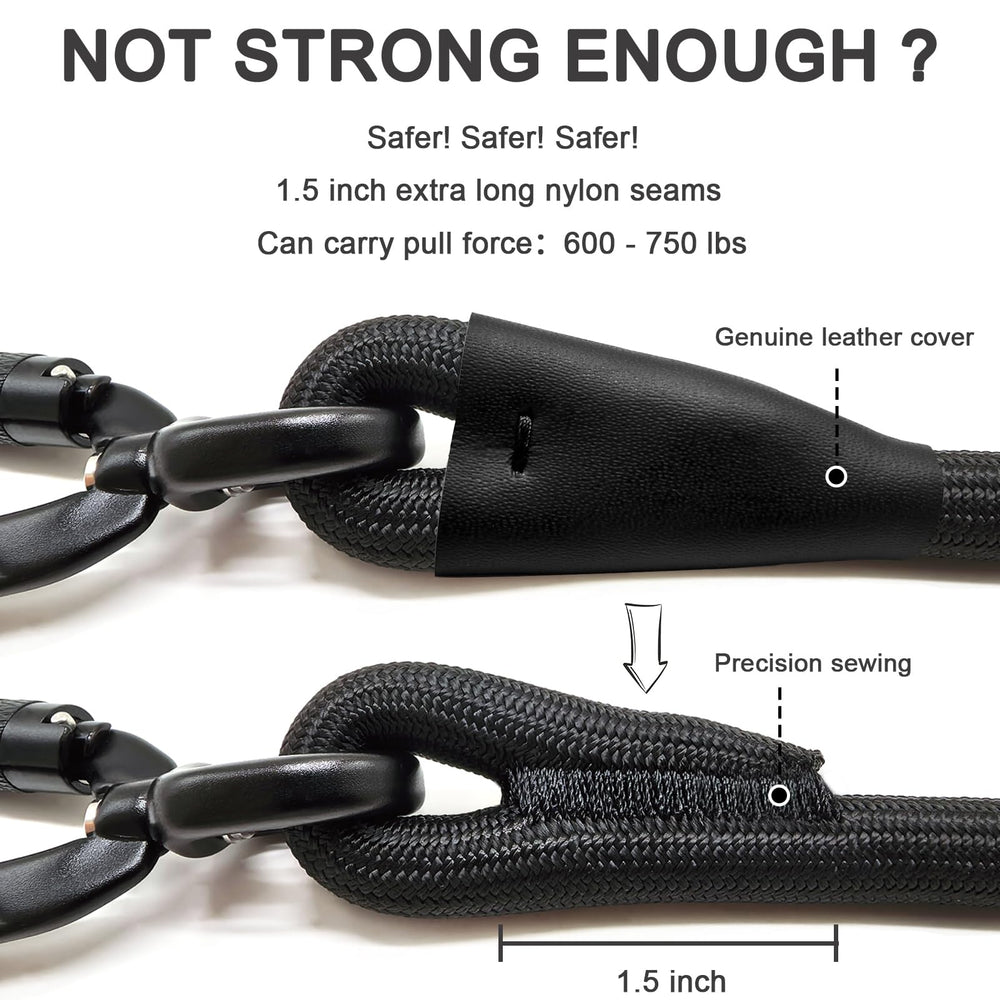 Morxil laisse-chien connecteur en cuir: couture solide pour une connexion fiable.