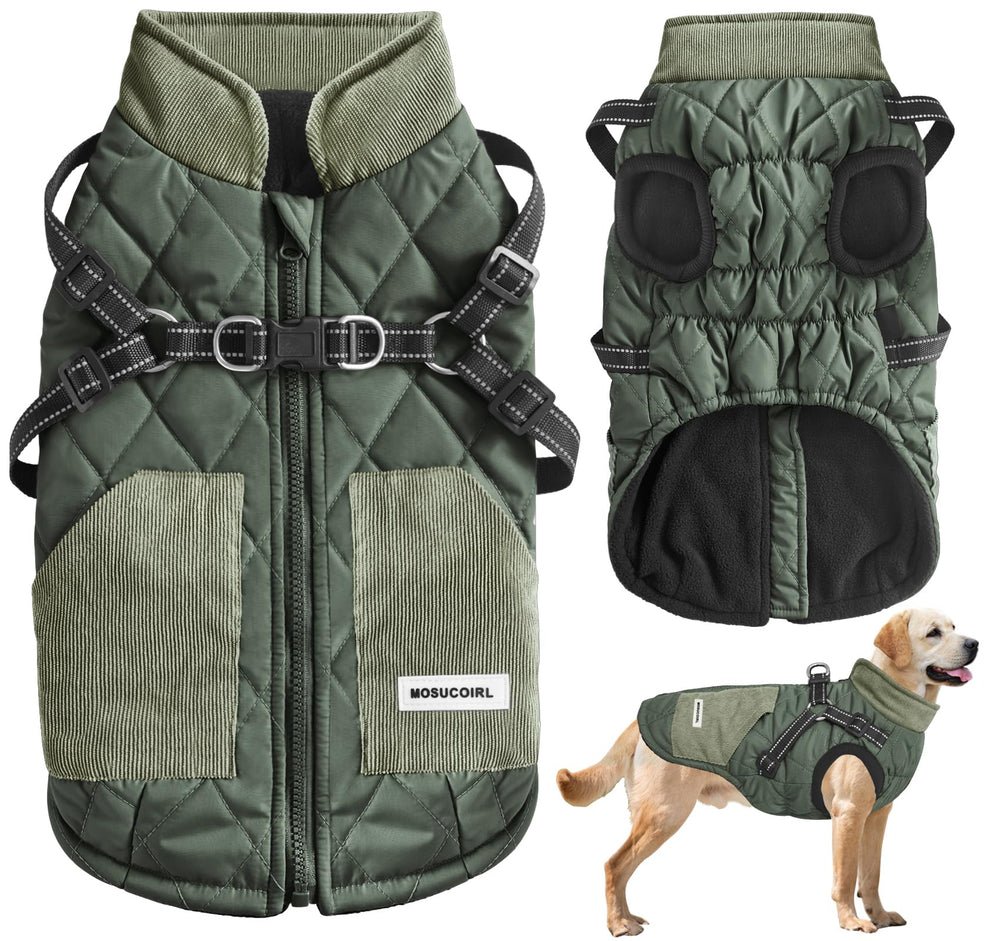 Mosucoirl manteau chien hiver impermeable protege contre pluie et neige