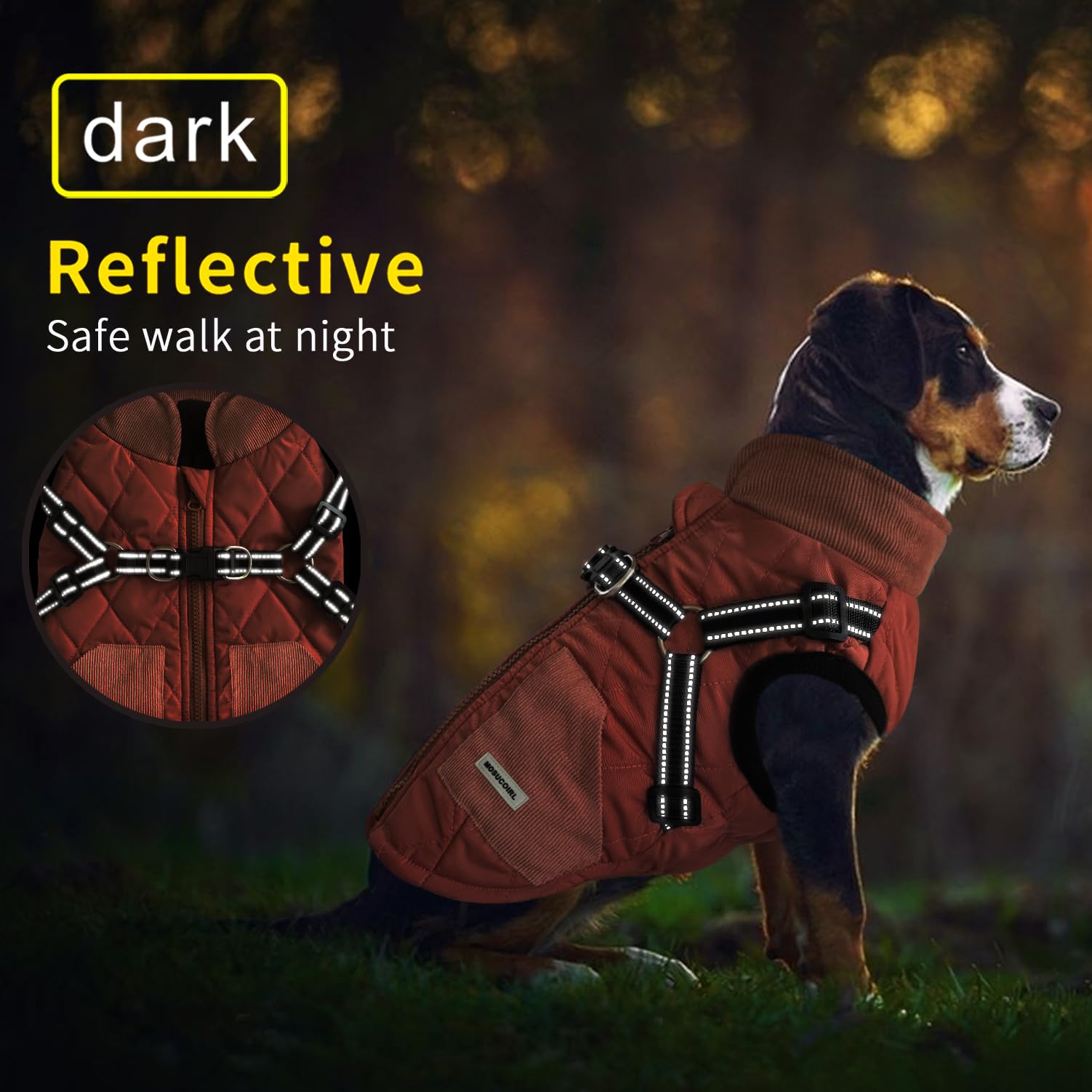 Mosucoirl manteau chien taille adaptée XS à XL pour tous.