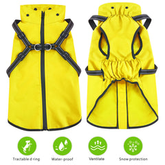 Mosucoirl manteau-pluie chien capuche amovible pour plus de protection.