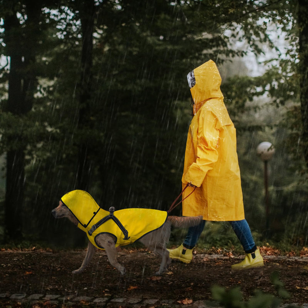 Mosucoirl manteau-pluie chien guide-taille assure un ajustement précis.