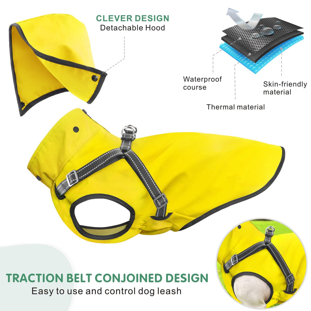 Mosucoirl manteau-pluie chien zip-dos pour un enfilage rapide.