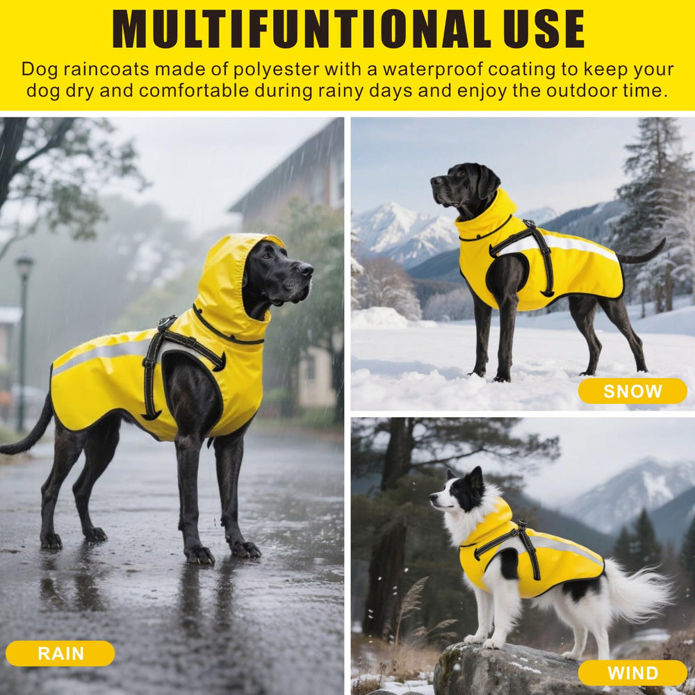 Mosucoirl veste pluie XXL pour chien, enfiler facilement