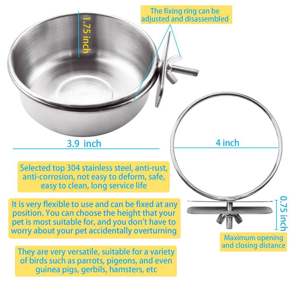 MotBach bol-inox diamètre-10cm hauteur-4-5cm, hygiénique et robuste.