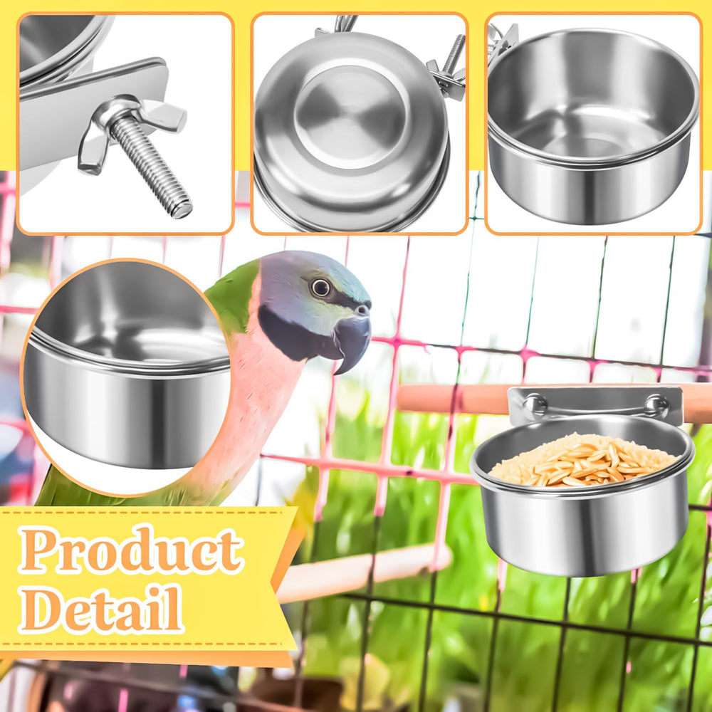 MotBach bols-nourriture-oiseau-ensemble-triple: ensemble pratique pour varier les repas