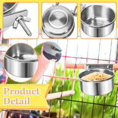 MotBach bols-nourriture-oiseau-ensemble-triple: ensemble pratique pour varier les repas