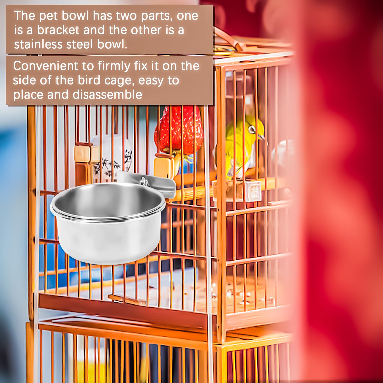 Bols MotBach polyvalents pour petits animaux et oiseaux en cage.