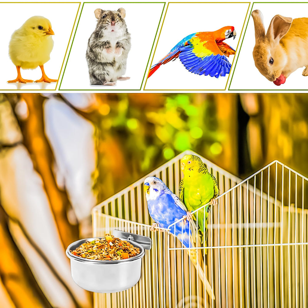 Bol MotBach pour cage, utilisation pratique pour divers petits animaux.