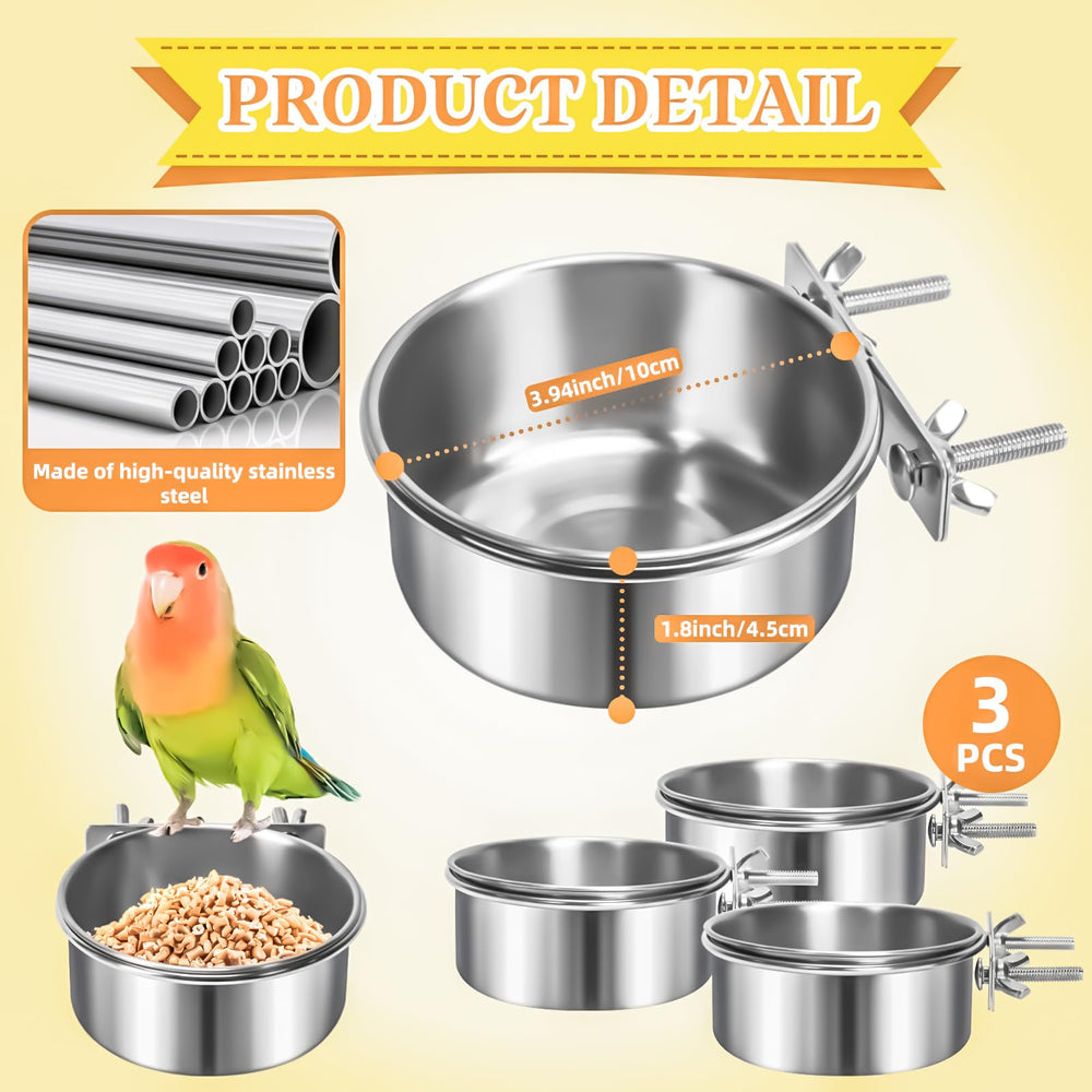 MotBach support-bol-cage-inox: fixation stable sur la cage