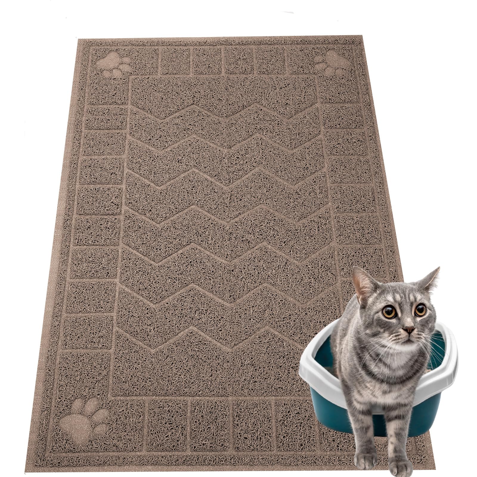 Tapis Motsamla grand pour limiter les débris autour de la litière