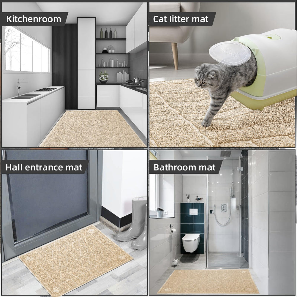 Nettoyage rapide du tapis Litière Motsamla pour un rendu propret.