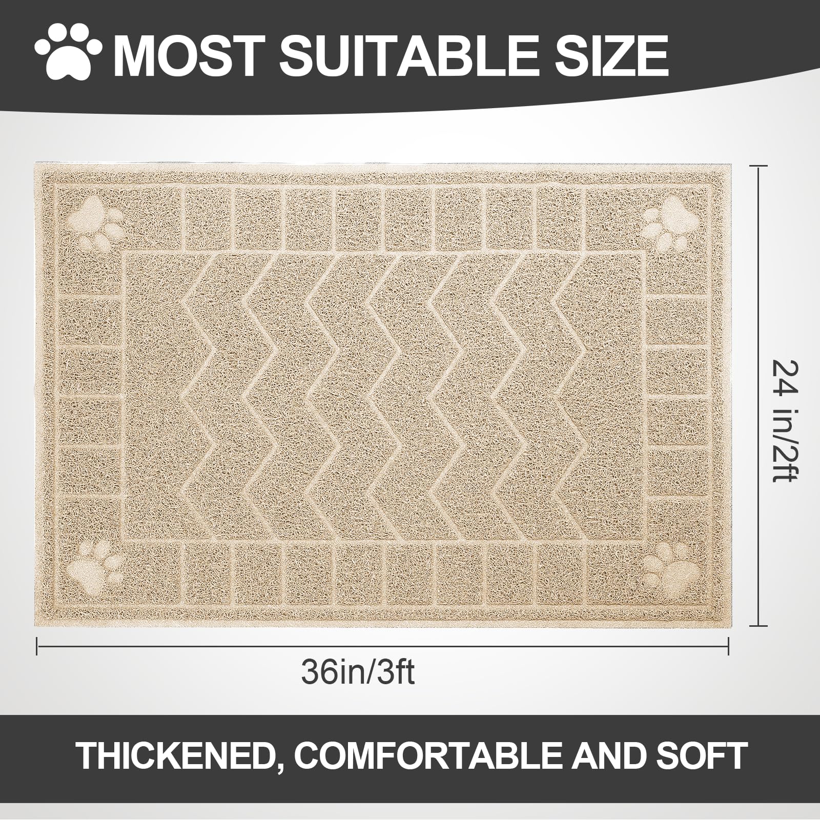 Tapis trappe Litière Motsamla retient efficacement les grains.