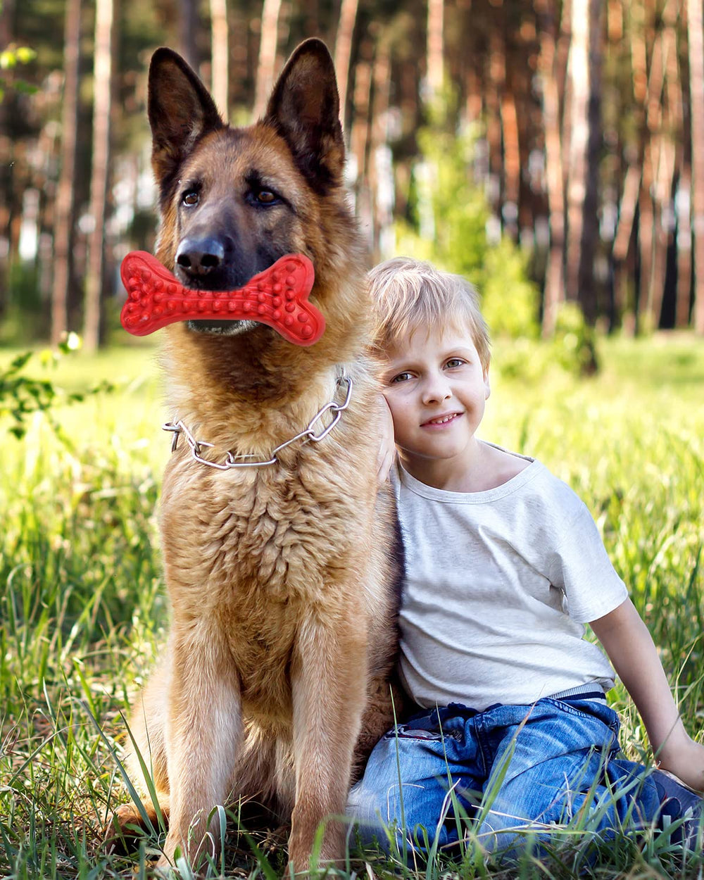 Motusamare jouet pour grands chiens, résistant aux mâchouilles intenses et utile pour l'entraînement.