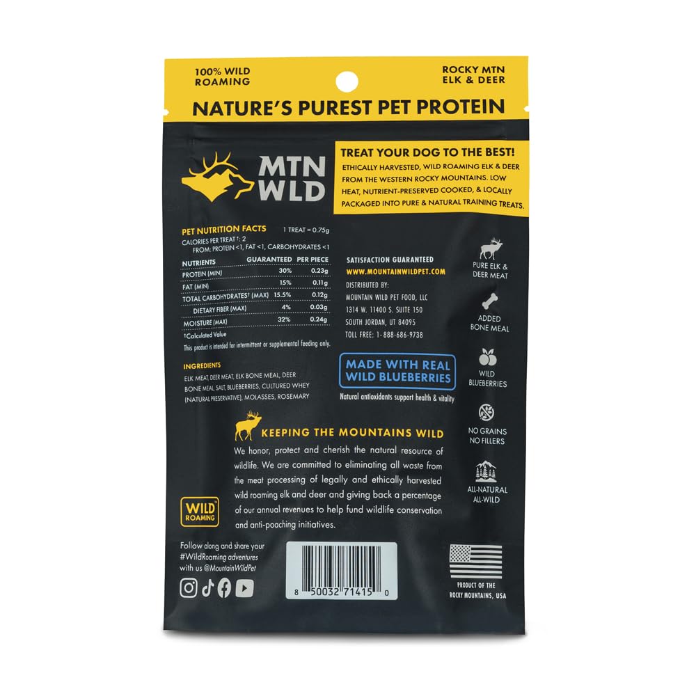 Mountain Wild morceaux pour entraînement avec élan et cerf.