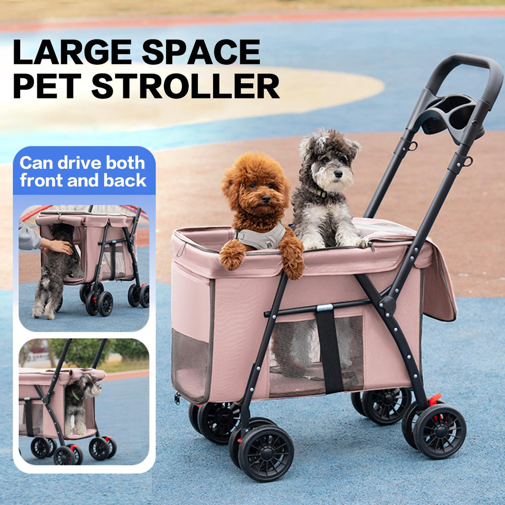 MOV COMPRA Poussette animaux rose-roues-detachees: mobilité fluide et montage rapide