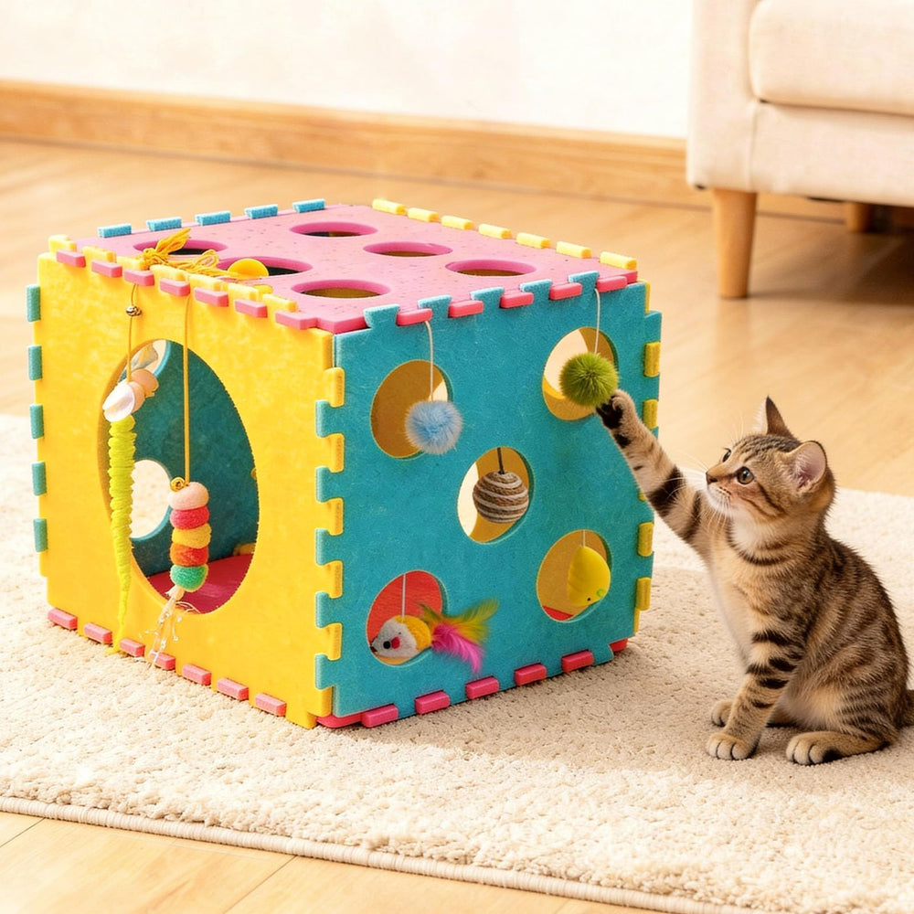 MOYMO grand intérieur 17x13x13, espace généreux pour chats et chatons actifs.