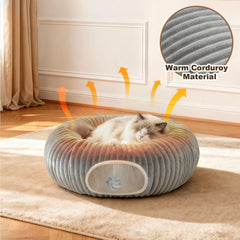 MOYMO tunnel chat forme semi-circulaire gris, design polyvalent.