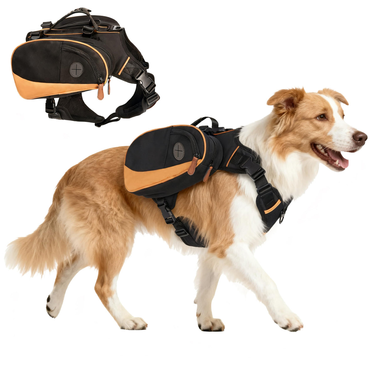 Harnais Moysoon pour chien moyen/grand, ajustement confortable et stable.