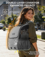 Moysoon sac-a-dos-chat poches cote pour petits objets