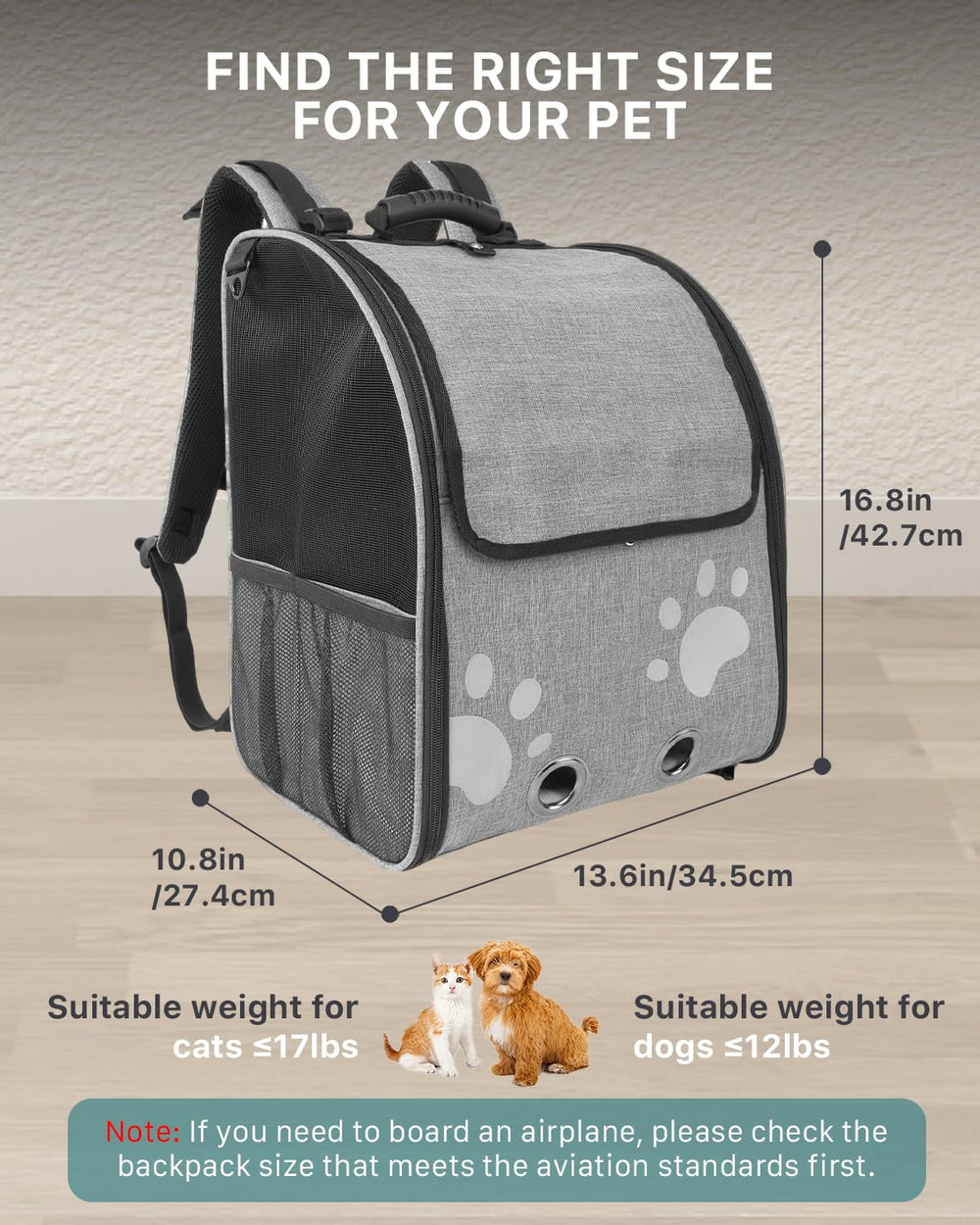 Moysoon sac-a-dos-chat tour de taille compact facilite rangement