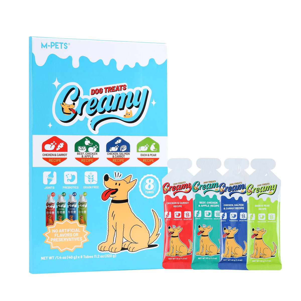 M-PETS poulet: friandise lickable, pratique pour récompense lors de l'entraînement