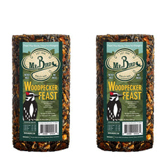 Mr. Bird Woodpecker Feast cylindre 2-pack attire rapidement les oiseaux.