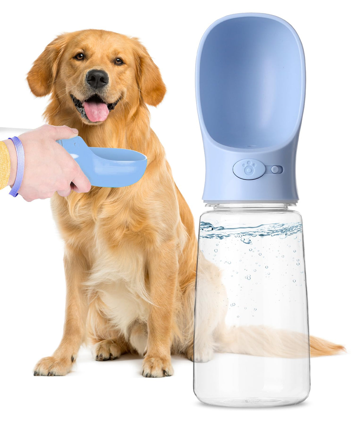 Mr. Pen - bouteille eau chien portable bleue, pratique pour les balades