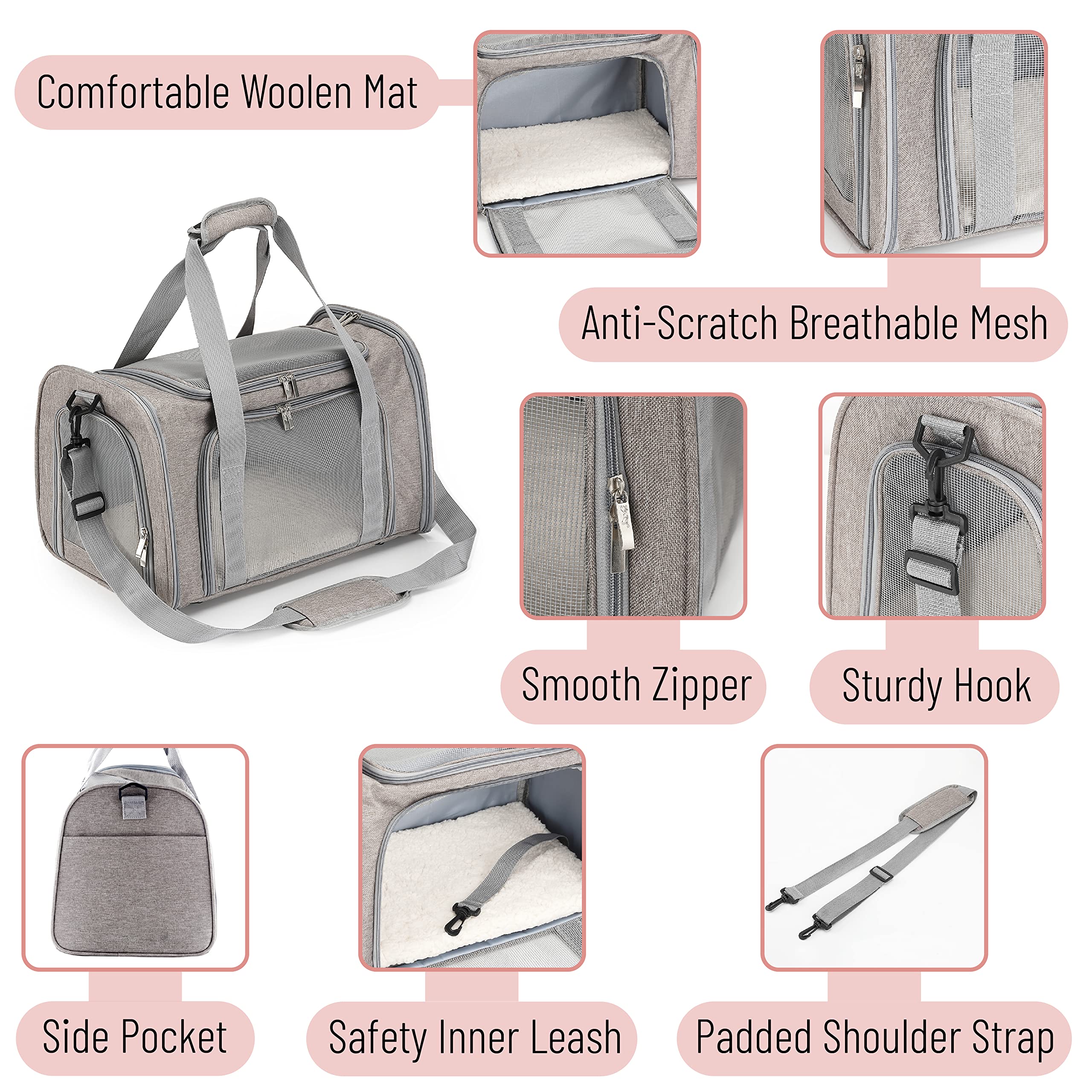 Mr. Pen carrier-dog-matelas-base-solide assure stabilité et repos.