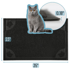 Mr. Pen tapis litière grand noir anti-dérapant pour stabilité.