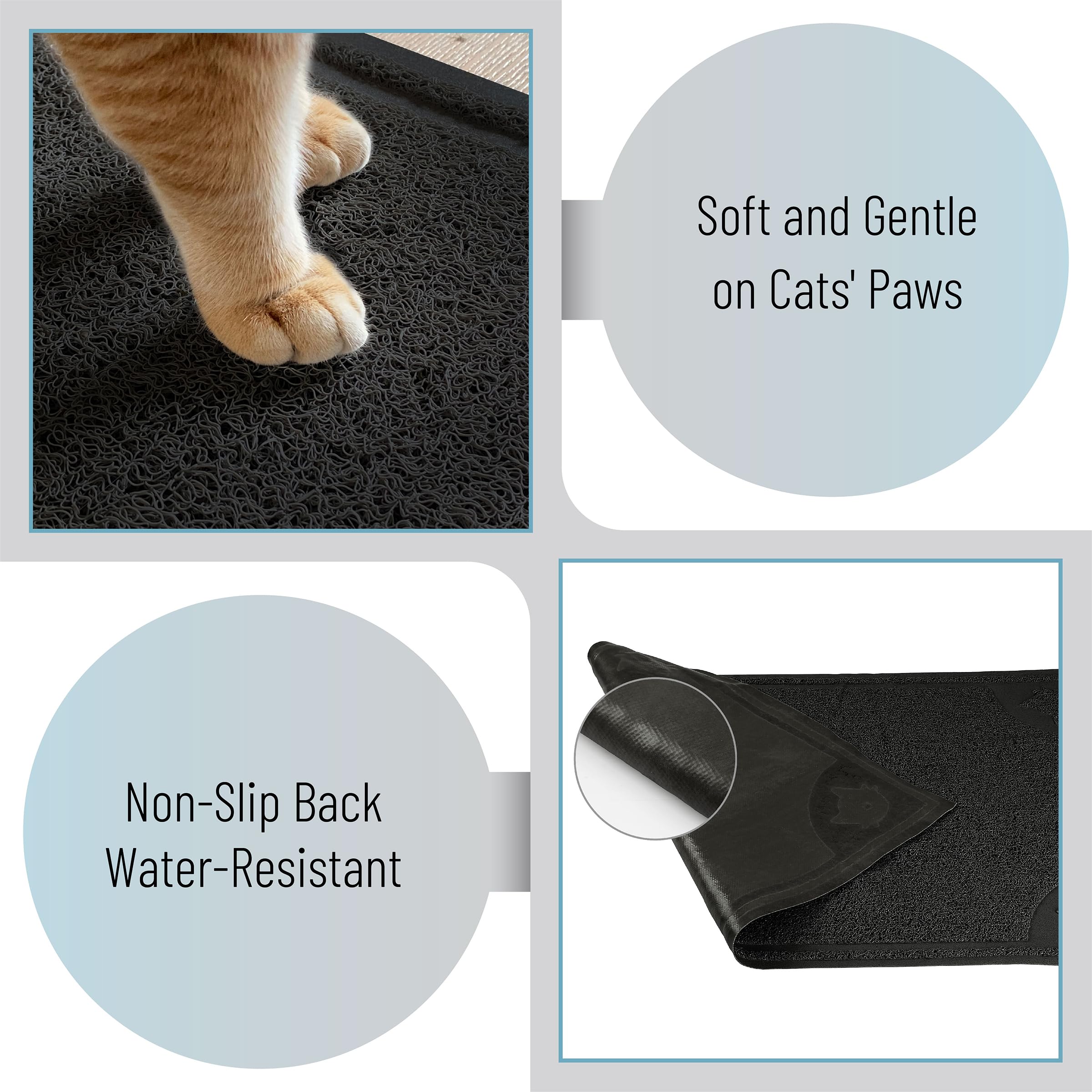 Mr. Pen tapis litière grand noir dimensions 35x23 pouces.
