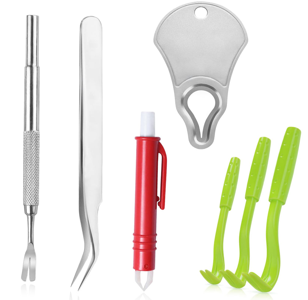 Ensemble d'outils Mrcopetal pour l'extraction des tiques, pratique et polyvalent.