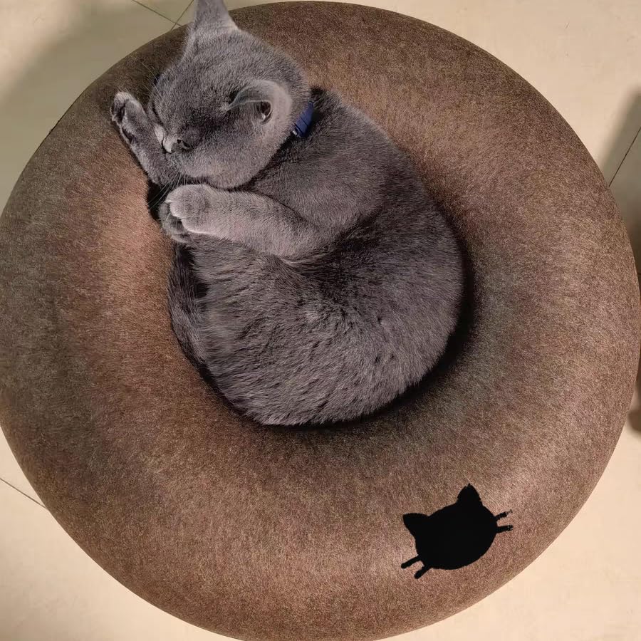 Mrocioa Donut Chat Tunnel Capacité 2 Chats: peut accueillir deux félins selon leur taille.