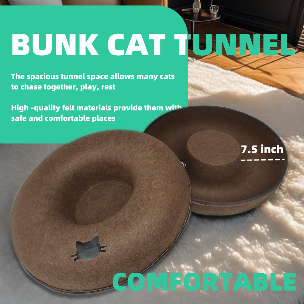 Mrocioa Donut Chat Tunnel Fenêtre Visage Chat: interaction ludique à travers la fenêtre.