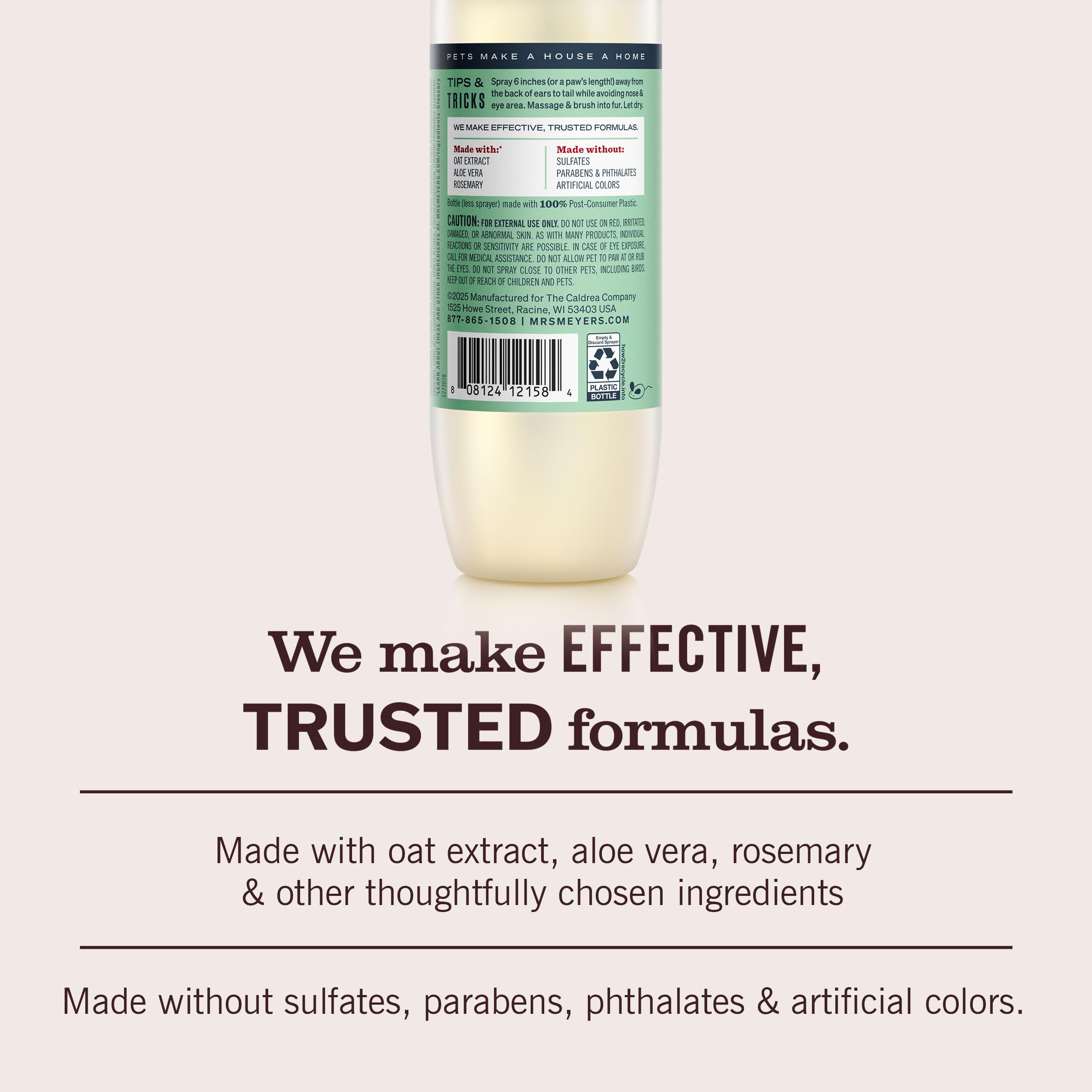 MRS. MEYER'S spray chat brillance pelage — parfum camomille relaxant après soin.