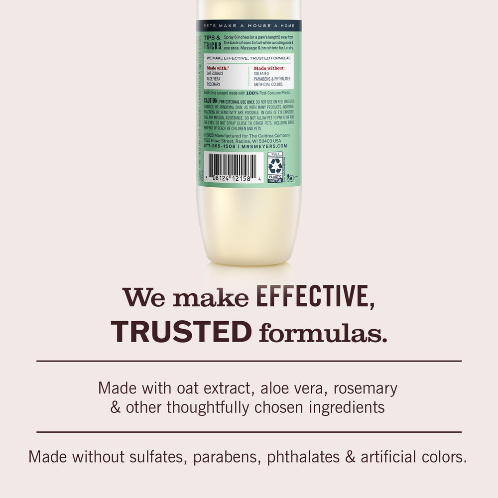 MRS. MEYER'S spray chat brillance pelage — parfum camomille relaxant après soin.