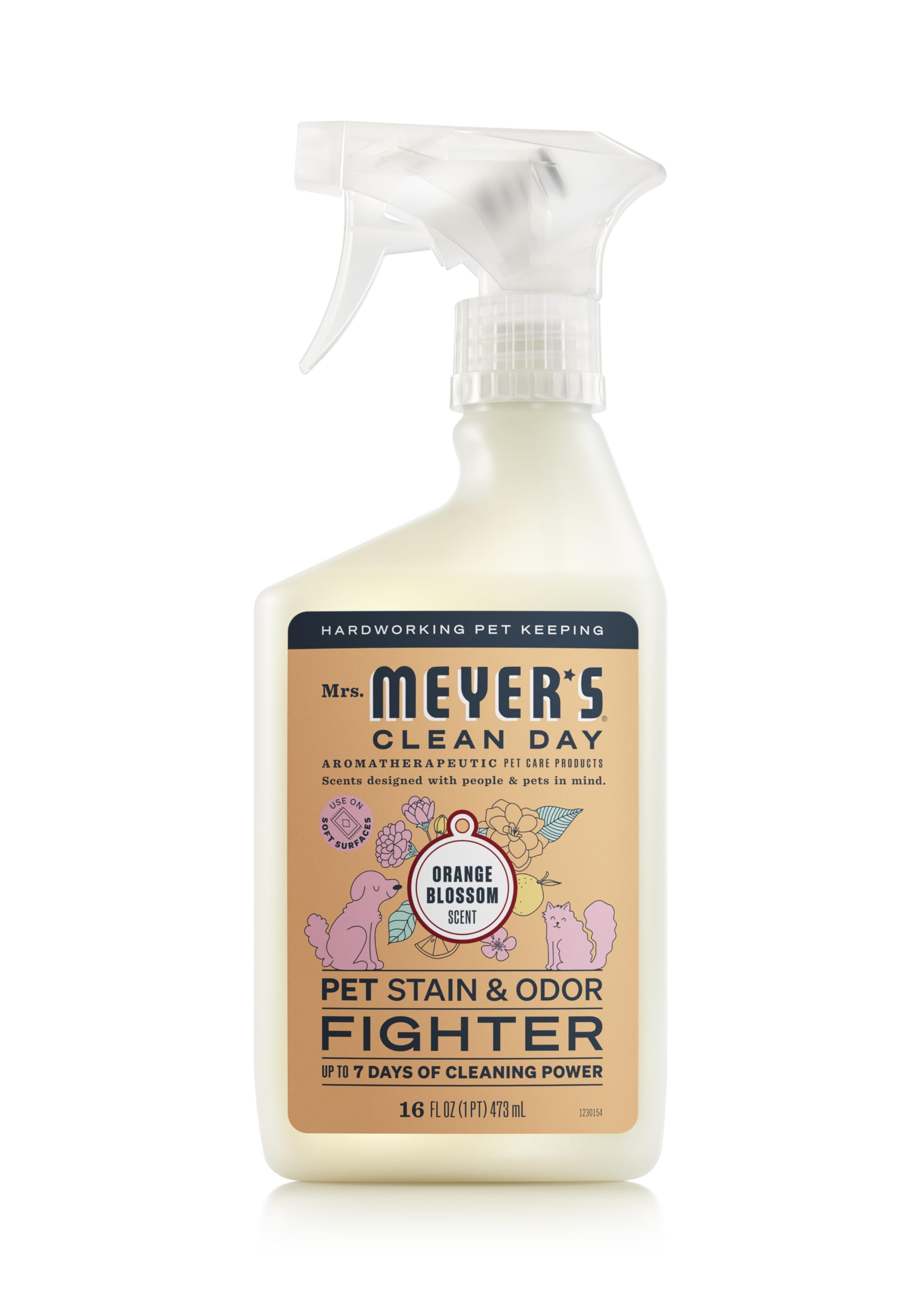 Mrs. Meyer's Fleur d'Oranger: bouteille nettoyante pour taches et odeurs sur textiles.