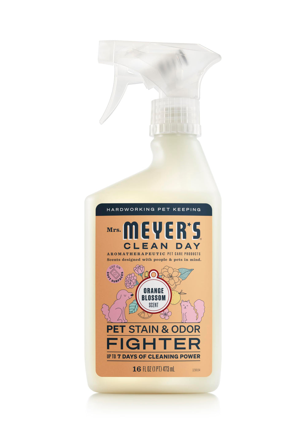 Mrs. Meyer's Fleur d'Oranger: bouteille nettoyante pour taches et odeurs sur textiles.