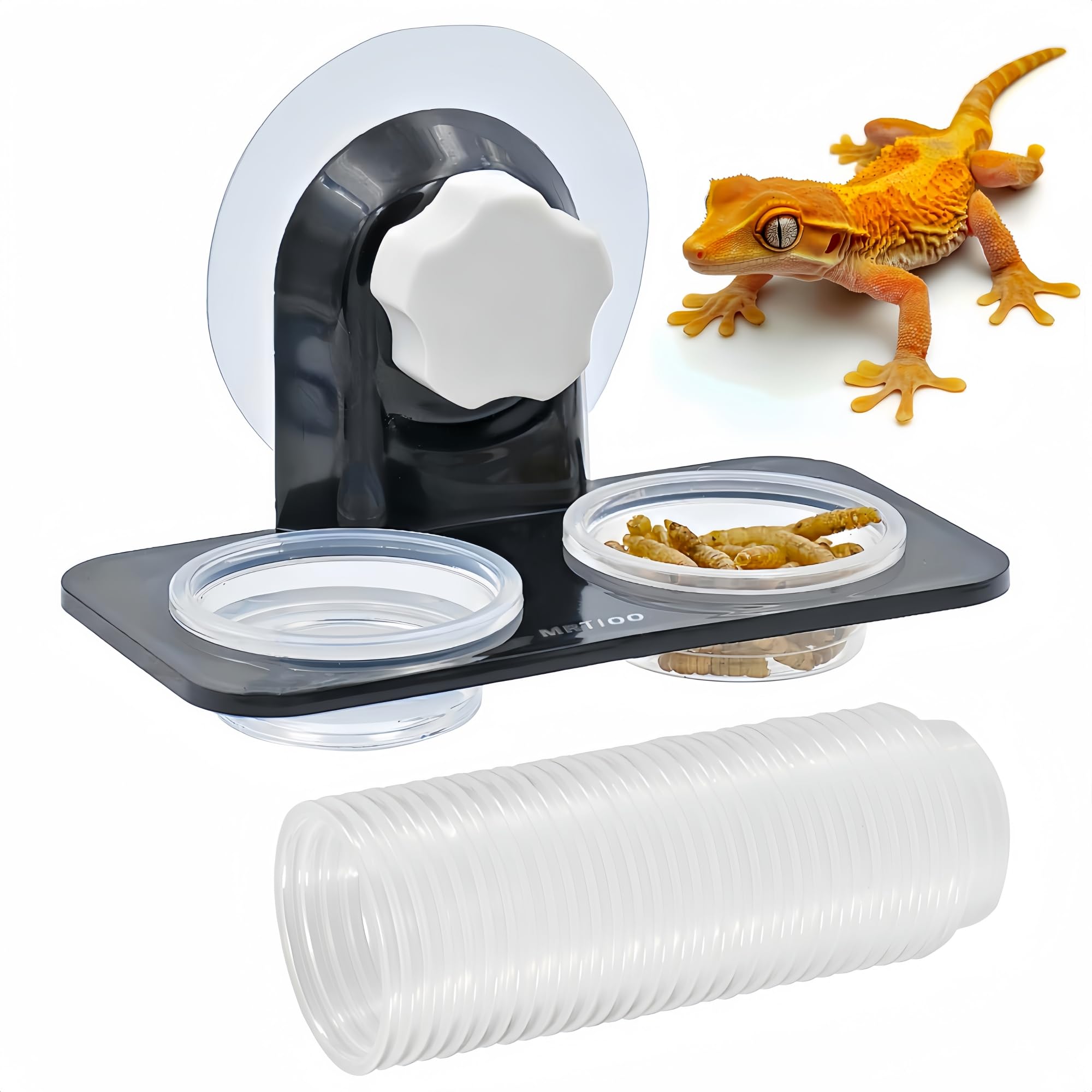 MRTIOO rebord alimentation gecko a crête fixation adhesif fiable sur vitre.