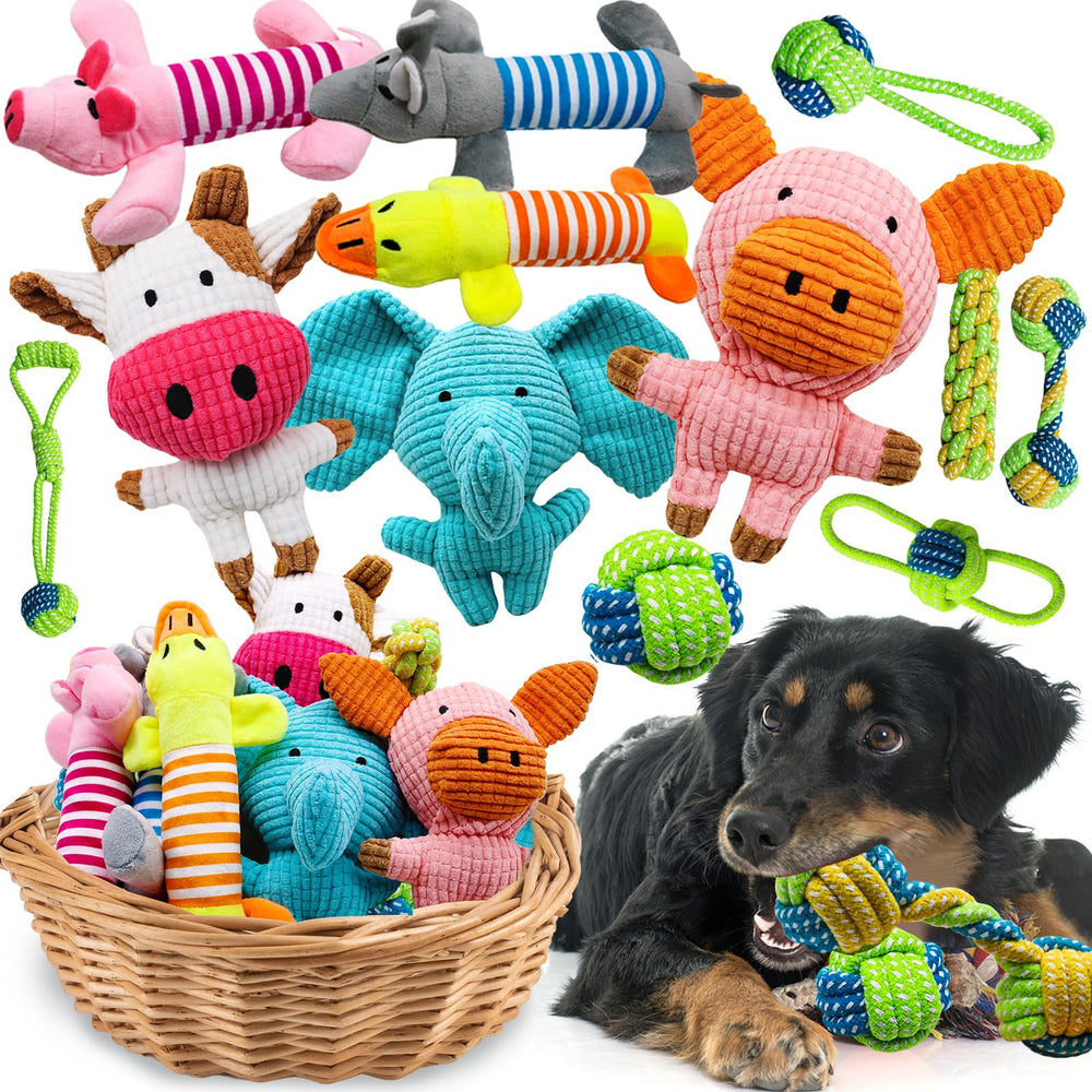 Jouets siffleurs Mruq pet en peluche pour chiots, stimulation ludique et mastication légère.