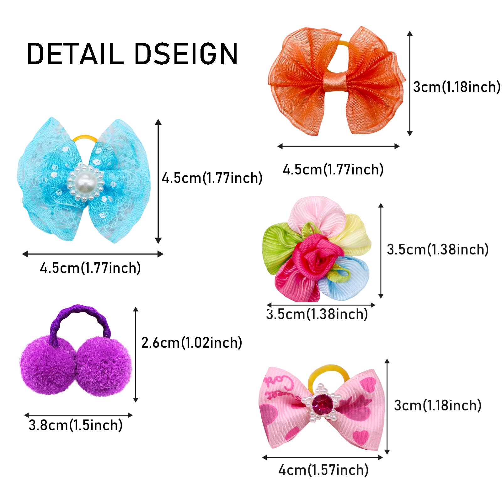 Barrettes Mruq pet élastiques durables, maintien sûr pendant les activités.