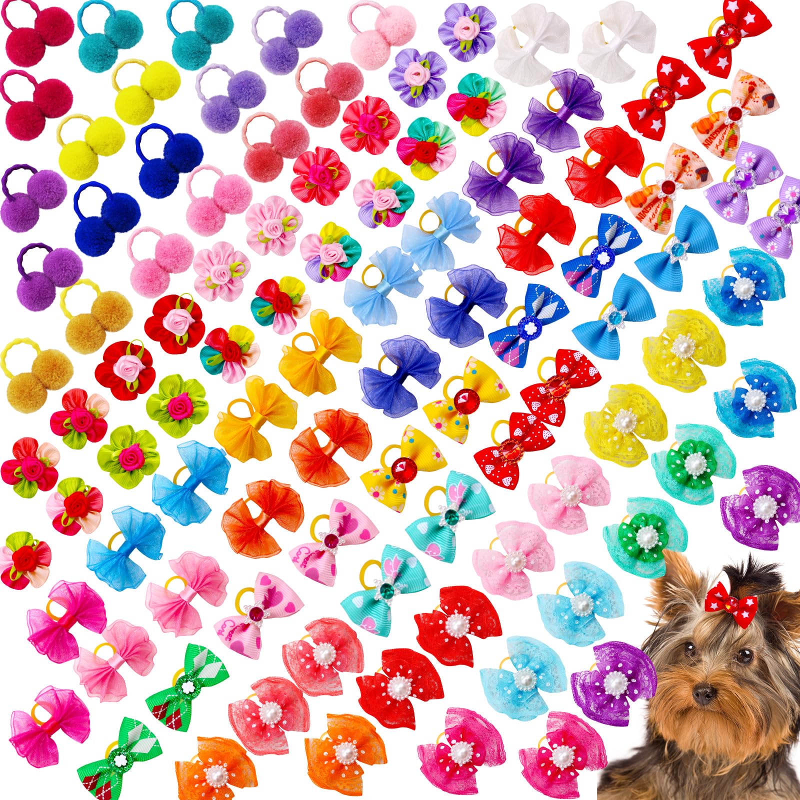 Barrettes Mruq pet accessoires pour Yorkshire et autres petits chiens.
