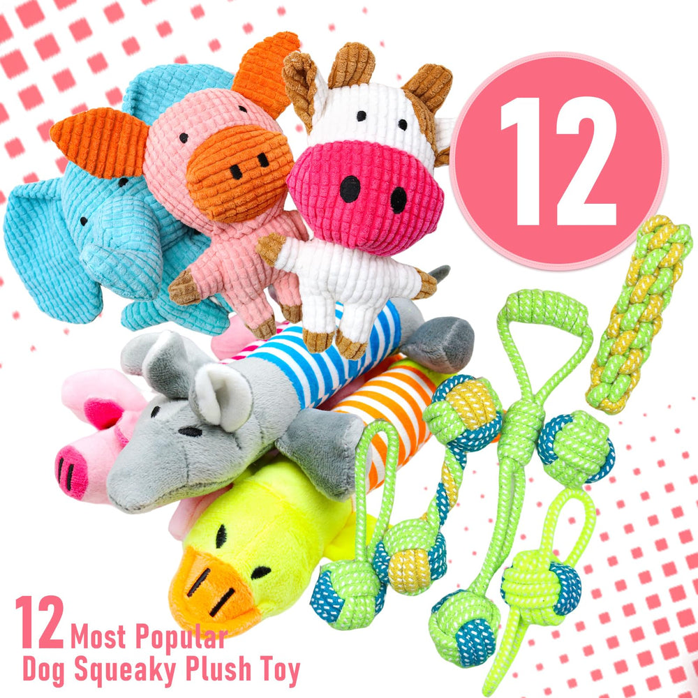 Jouets peluche interactifs Mruq pet pour chiot, encouragent jeu et curiosité.